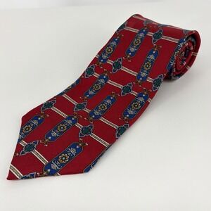 Boston Harbor Mens Tie All Silk Made in USA Repp Necktie Ornate Persian Foulard